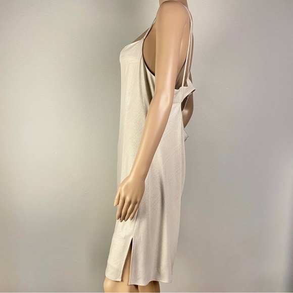 CYNTHIA STEFFE METALLIC MINI SLIP DRESS - Picture 3 of 6